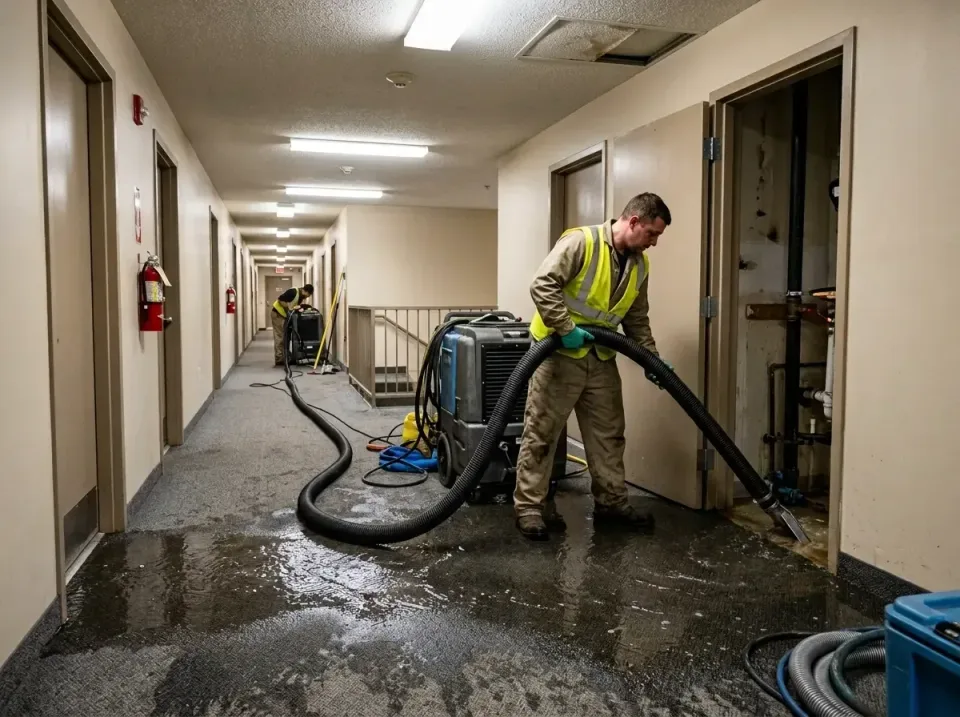 multi-unit-apartment-hallway-f-005 — frequently asked questions, Emergency Burst Pipe Water Extraction & Removal in Callende…